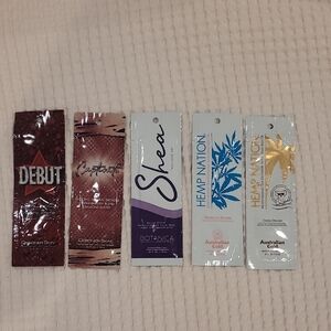 Tanning Lotion Sample Lot - Debut, Shea, Hemp Nation, Australian Gold